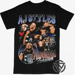 AJ Styles T-shirt For Men Women, For Fans Unisex Casual Streetswear Top, Unisex Full Colors, Full Sizes, For Men, For Women