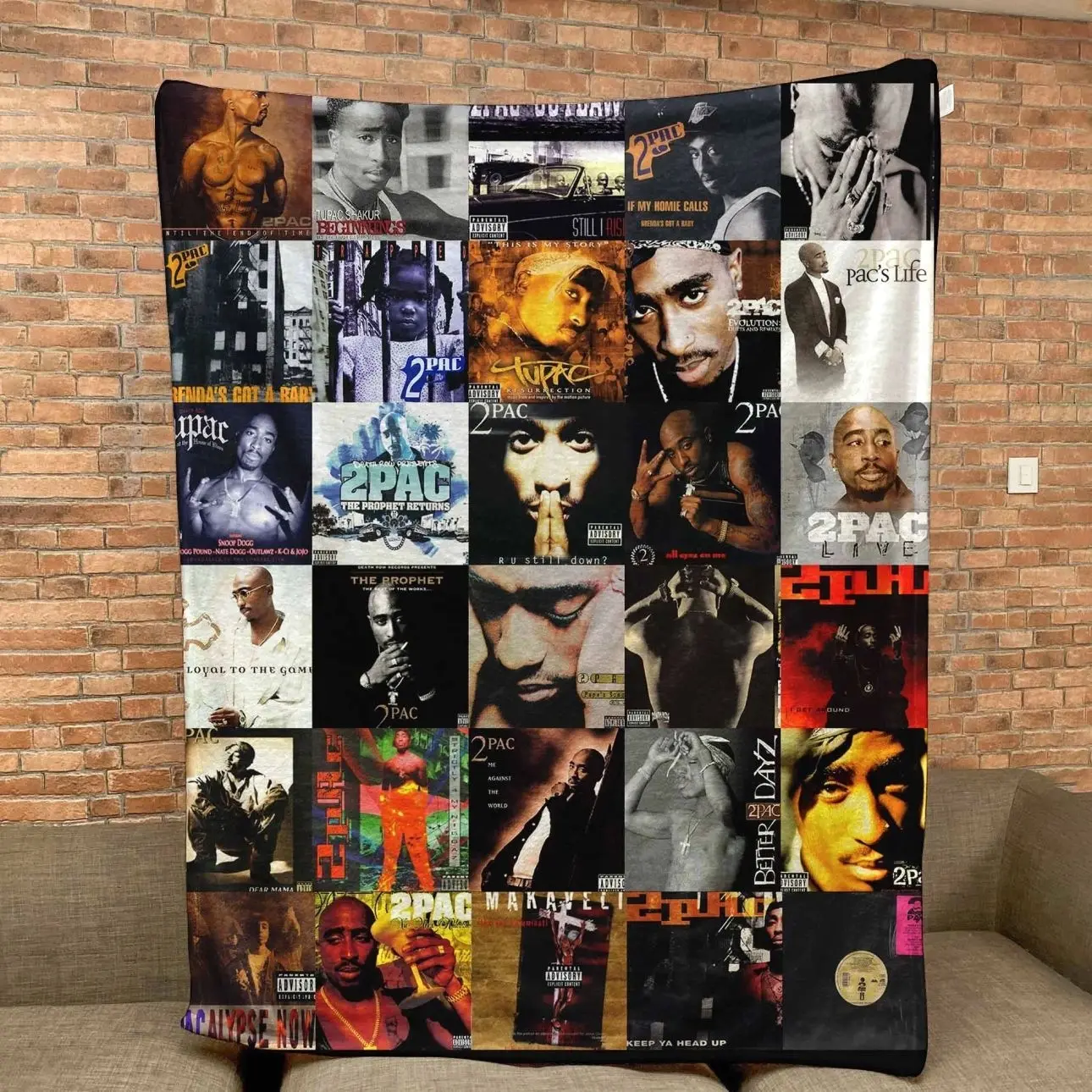 Flannel blanket 2Pac Sherpa Blanket – West Coast Legend Warmth Wrapped in Iconic Album Art