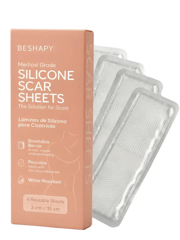 Silicone Scar Sheets | 4 Reusable 3cm x 15cm Pads | Skin Smoothing & Protection
