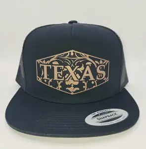 Texas Copper Leather Patch YP 5 Panel Hat