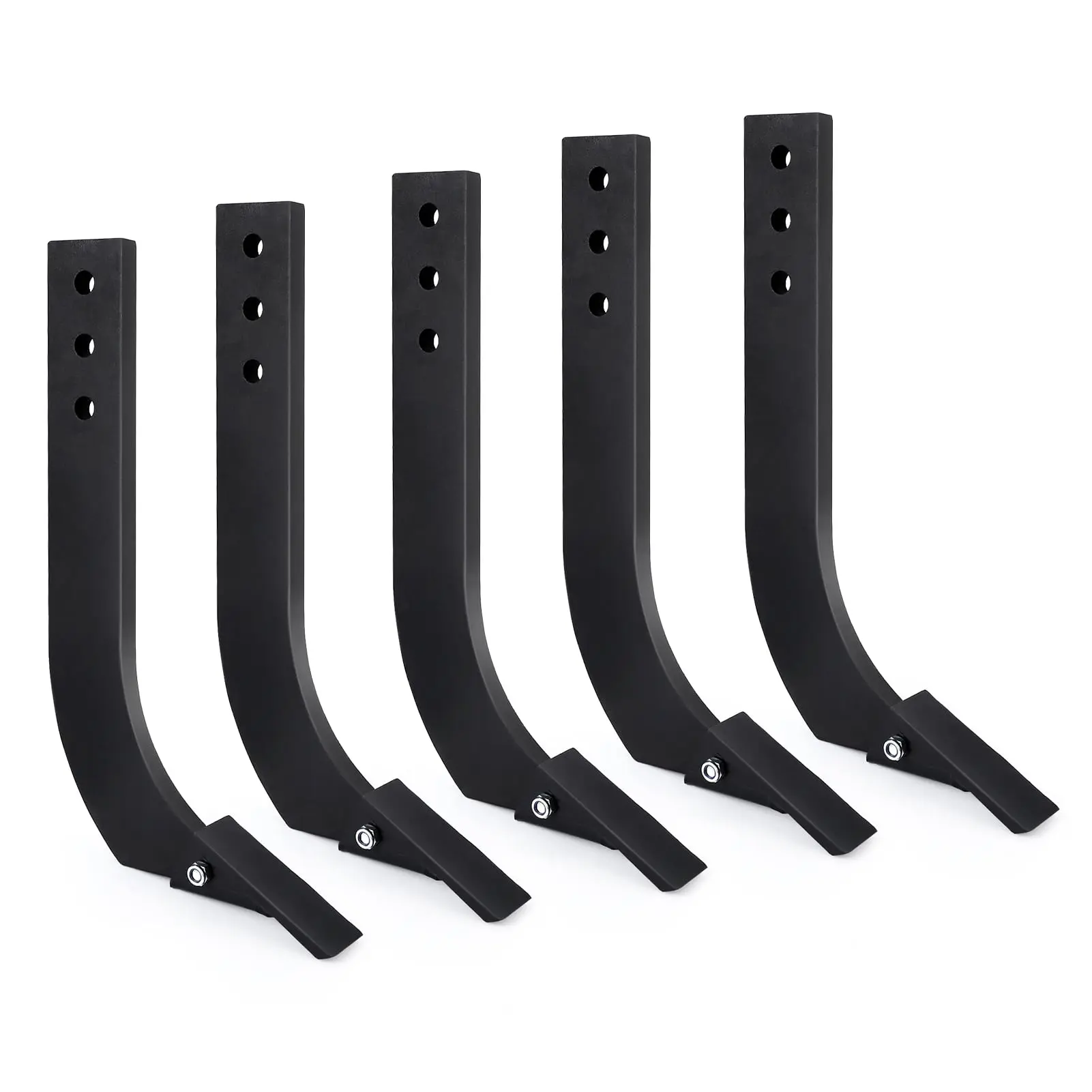 Box Blade Shank, 16 in Ripper Shank, 3 Holes Box Scraper Shank, Scarifier Shank with Removable Tapered Teeth and Pins, for Replacement,Plowing,5 Pack
