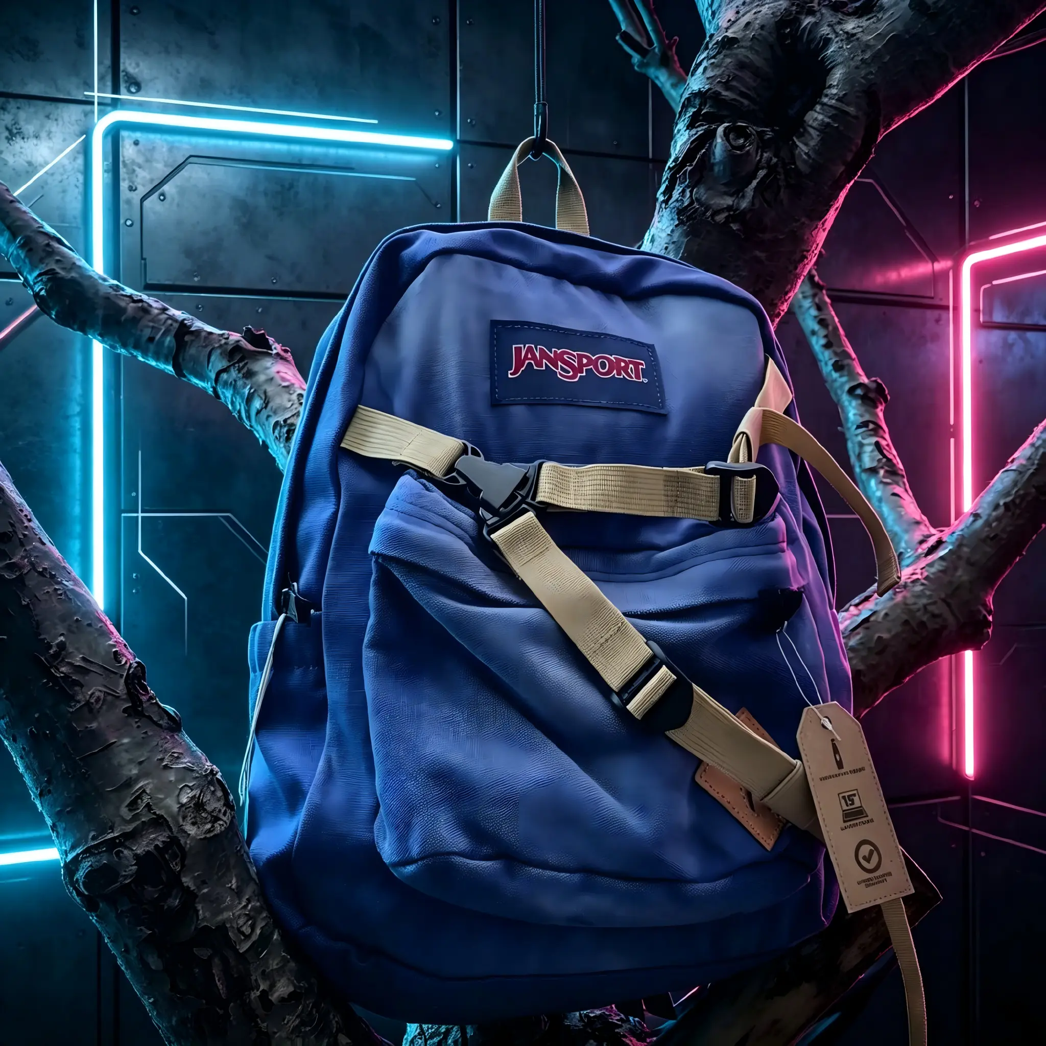 JanSport Unisex Big Student Backpack, Peter-Themed Blue, for Adults, Casual Use, with Side Pocket, Water Bottle Slot, Internal Laptop Sleeve, Multi-Function, Suede, School Backpacks, Casual College Backpack
