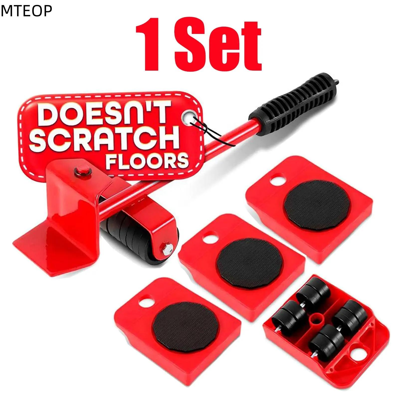 Heavy Duty Furniture Mover and Lifter Set, 600 Lbs Capacity with 360° Swivel Wheels, Non-Slip Dolly for Home Easy Moving Sofa Refrigerator Cabinet