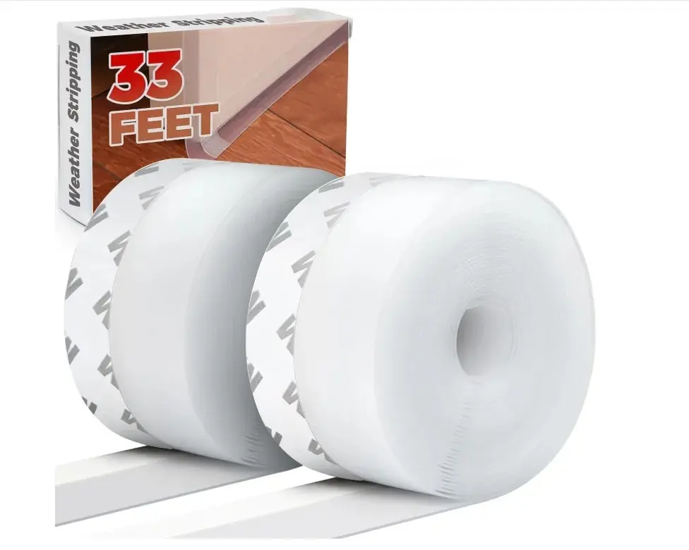 Door Weather Stripping Door Seal Strip, SealingSticker Sealing Tape for Door Draft StopperAdhesive for Doors, Suitable for Windows, Doors