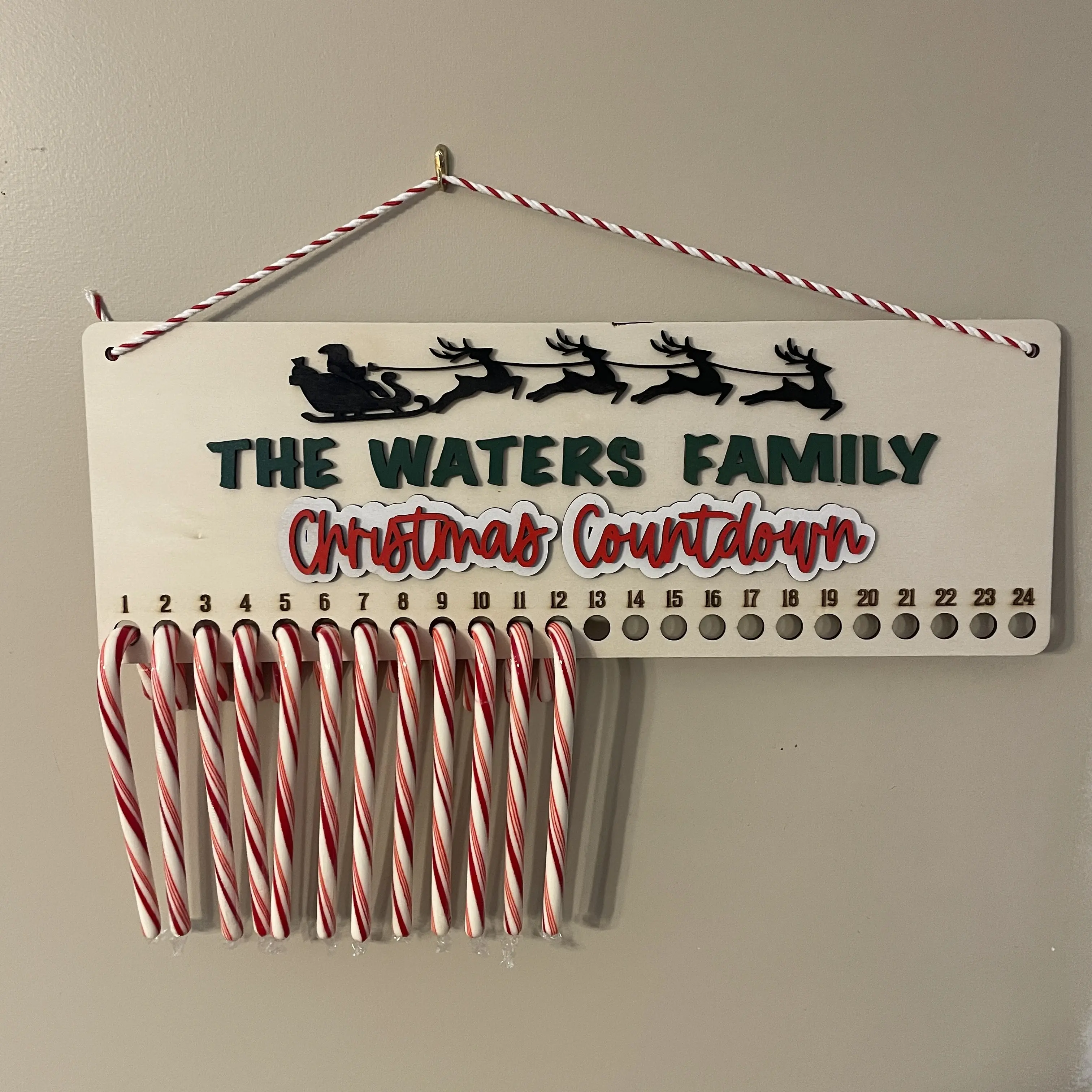 Candy Cane Christmas Countdown