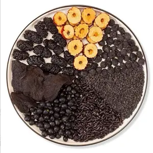 Five Black Herbal Tea For Man's Health Black Bean Black Rice Black Sesame Mulberry Jujube  Ginseng six treasure tea formula, kidney tea , liver tea , red date tea wolf berry tea mulberry men’s teatKidney Tea Formula Ginseng Five Treasure Tea Combination -