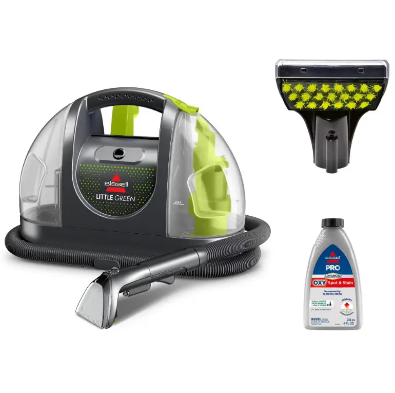 BISSELL Little Green Portable Deep Cleaner, for Carpet, Upholstery, and Auto, Lightweight, Strong Suction, Large Tank Capacity, 3369, Green