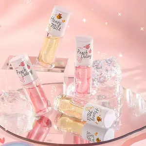 Lip Oil  Moisturizing Lip Oil Lip care oil  Honey Peach 2Pcs Hydrating Lip Gloss Set Lip Oil Balm Long Lasting Glow Oil Lip Care Tools