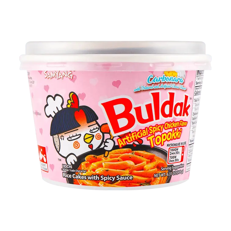 SAMYANG Buldak Carbonara Topokki  Spicy Chicken & Cheese Flavor
