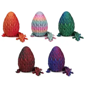 3D Printed Dragon Egg Desktop Decoration, 1 Set Creative Dragon Ornament, Fantasy Collection and Special Occasion Gift Ideas,Boys & Men gifts