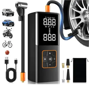 2026 new Portable Tire Inflator - Smart ON/OFF Hose Design, Tire Inflator Portable Air Compressor, Air Pump for Car Tires with Tire Pressure Gauge portable tire Cordless Digital miniair  compressor