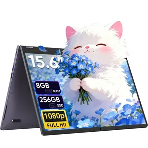 TPV 15.6-in 2-in-1 Touchscreen Laptop, Core m3 8100Y Processor, 8GB RAM, 256GB SSD, IPS Full HD Display, Wi-Fi 5, BT5.1, Windows 11 Pro, Lightweight Laptop for Work & Study