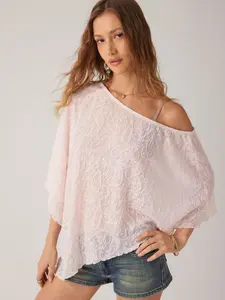 Chiffon Asymmetrical Hem Poncho Top