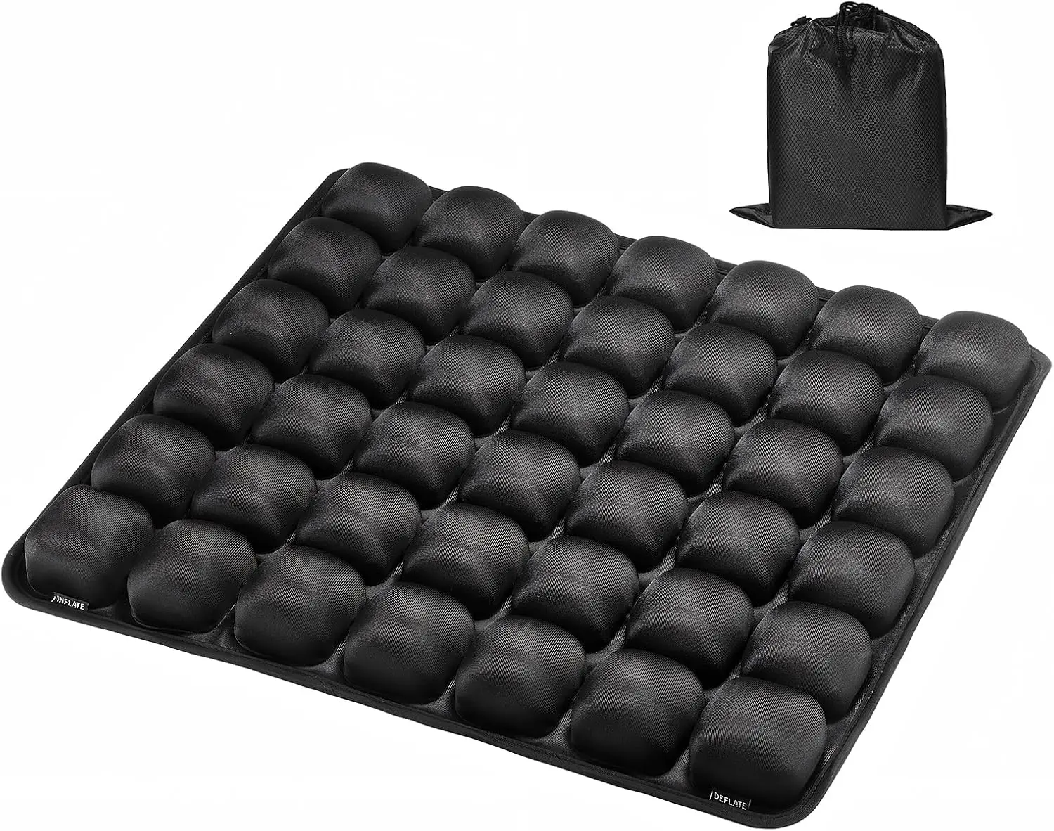 Inflatable Seat Cushion with Press-to-Inflate Design, Airplane Seat Cushion for Long Flights, Travel Cushion for Sciatica Pain Relief, Portable Cushion for Car, Office & Airplane