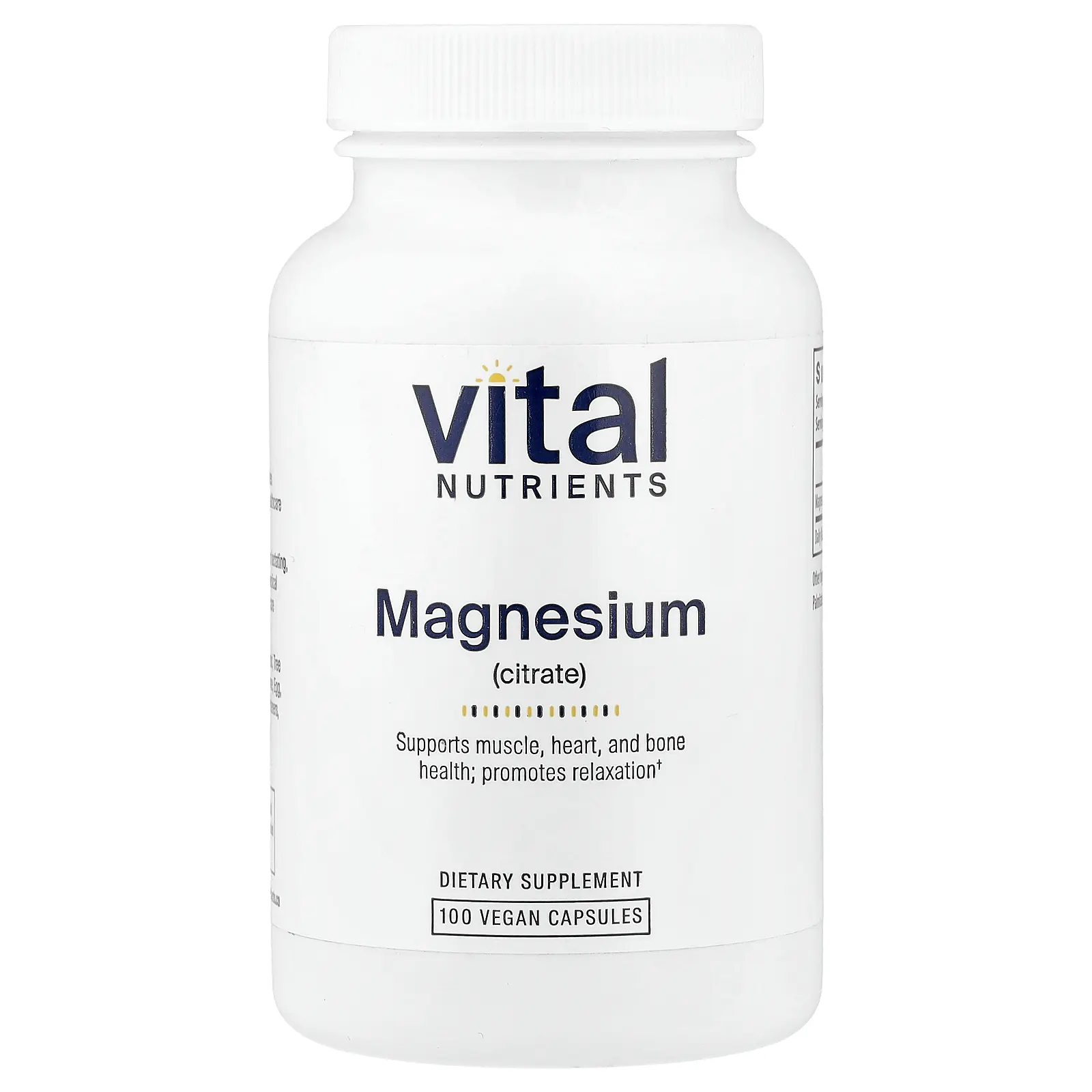 Vital Nutrients Magnesium Citrate, 100 Vegan Capsules (150 mg per Capsule)