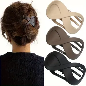 3pcs/set Large Unisex Solid Color - Elegant Acrylic Matte Hair Clips - Plastic Hair Accessories for Thick and Thin Hair - Styling Hair Accessories for Women and Daily Use