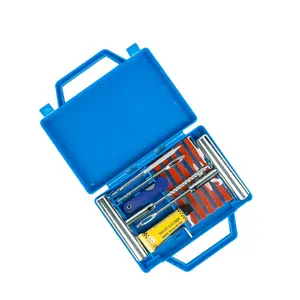 Car & Vehicle Vacuum Tire Repair Kit with Rubber Strips Fast Glue & Sealant for Motorcycle Electric Bike Emergency Fix