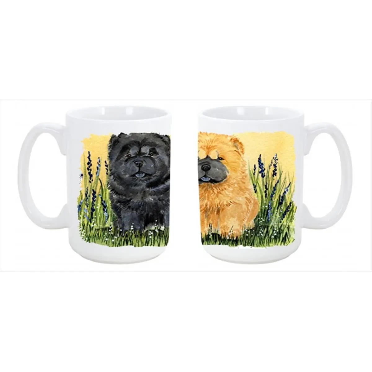 212 MAIN Chow Chow Ceramic Coffee Mug - 15oz Large Reusable Tea Cup, Microwave-Safe, Dishwasher-Safe Kitchen Drinkware