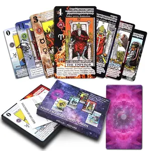 Beginner Friendly Tarot Deck, 78Pcs Classic 350GSM Durable Tarot Cards, Astrology Gift Set with Description Meanings Keyword, Tarot Training Deck