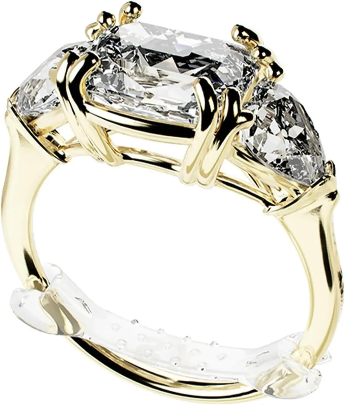 Ringo Chrome Cherry Invisible Ring Size Adjuster for Loose Rings with 6 Sizes Clear Band Sizer Guard Modern Design Comfortable Fit