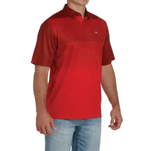 Men's Cinch Arenaflex Polo - Red Stripe