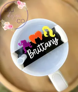 Acrylic Personalized Witch Sisters Stanley Cup Topper