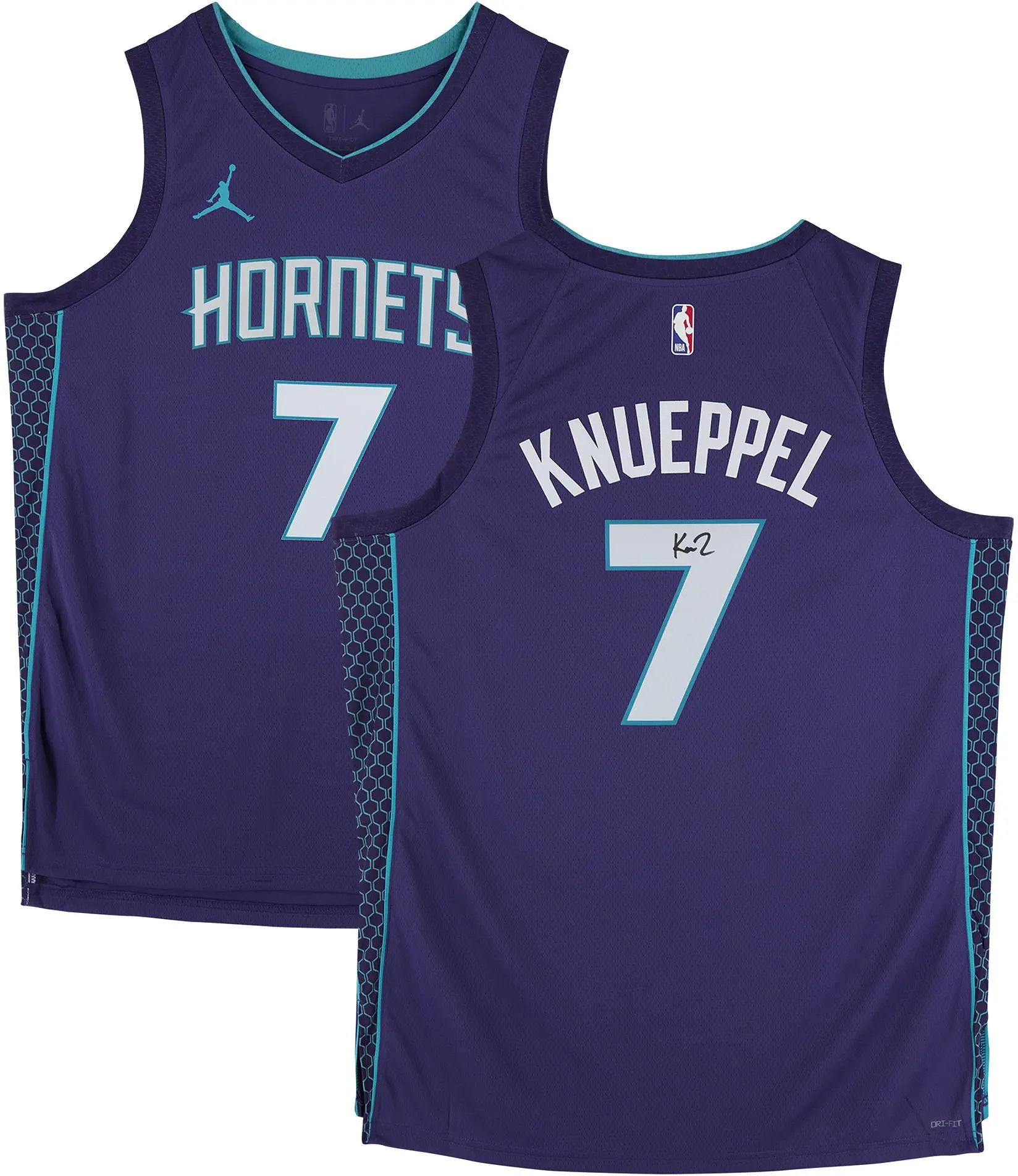 Kon Knueppel Charlotte Hornets Autographed Nike Purple Statement Swingman Jersey - Fanatics Authentic Certified