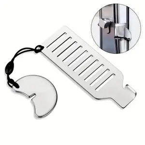 [Holiday Haul] Portable Door Lock, 1 Count Stainless Steel Door Latch, Door Security Latch, Home Security Latch Lock, Hotel and Travel Lock, Door Hardware, Stainless Steel Locks