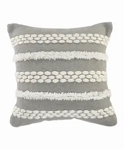 360 Stand 20x20 in. Square Size Zippered Geometric Modern Gray Indoor/Outdoor Throw Pillow