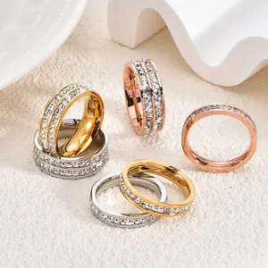 Unisex Full Eternity Tiny Cubic Zirconia CZ Ring Fashion Wedding Engagement Bands summerwins,summerwins