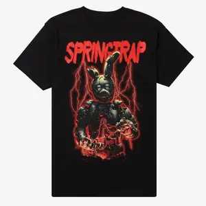Five Nights At Freddy's Springtrap Lightning T-Shirt, Horror Game Shirt, Retro Game Five Nights At Freddy's Tee, Gift For Him