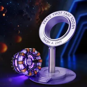 Arc Reactor Light 2026 New Upgraded Rechargeable Superhero Lamp with Multi-Color Cute Table Decor Tony Stark Has A Heart