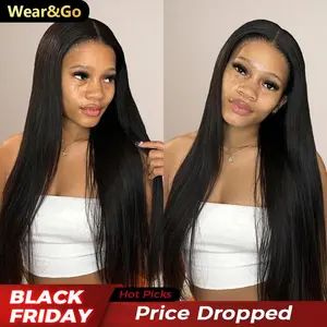 HAlR Glueless Wigs Pre Cut 4x6HD Straight Lace Human Hair Wigs BeginnerFriendly