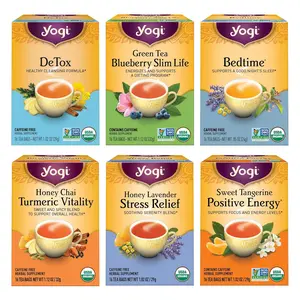 Yogi Tea Favorites Variety Pack - 16 Bags per Pack (6 Packs) - Organic Gift Box - Includes Sweet Tangerine Positive Energy, Honey Lavender Stress Relief, Bedtime & More