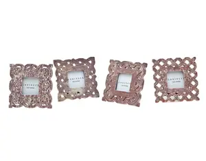 212 MAIN 2x2 in. Square Handcrafted Stone Picture Frame, Baby & Maternity Home Decor Accessory, Exclusive Gift