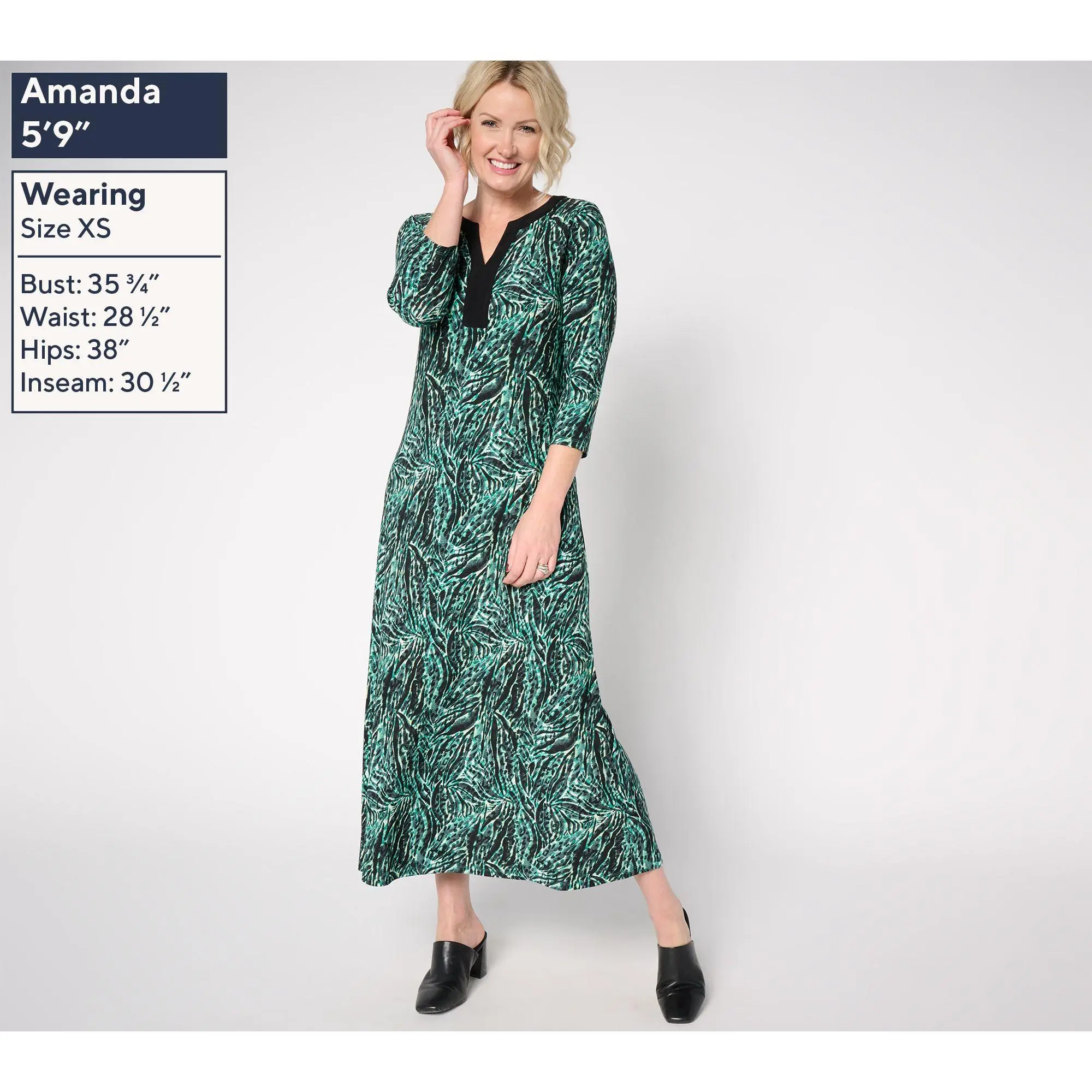 long sleeve long fitted dress Long Sleeve Square Neck Fit & Flare Midi Dress main image 1