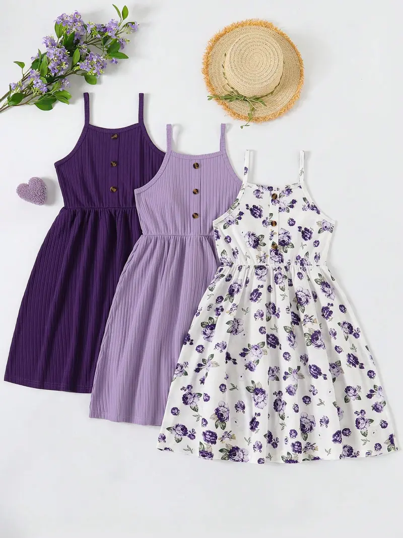 Tween Girls Plain Ruched Floral Hem Casual Dress, Stylish and Comfortable,  Perfect for Everyday Wear, Trendy and Fashionable Design, Fit, Summer -  TikTok Shop