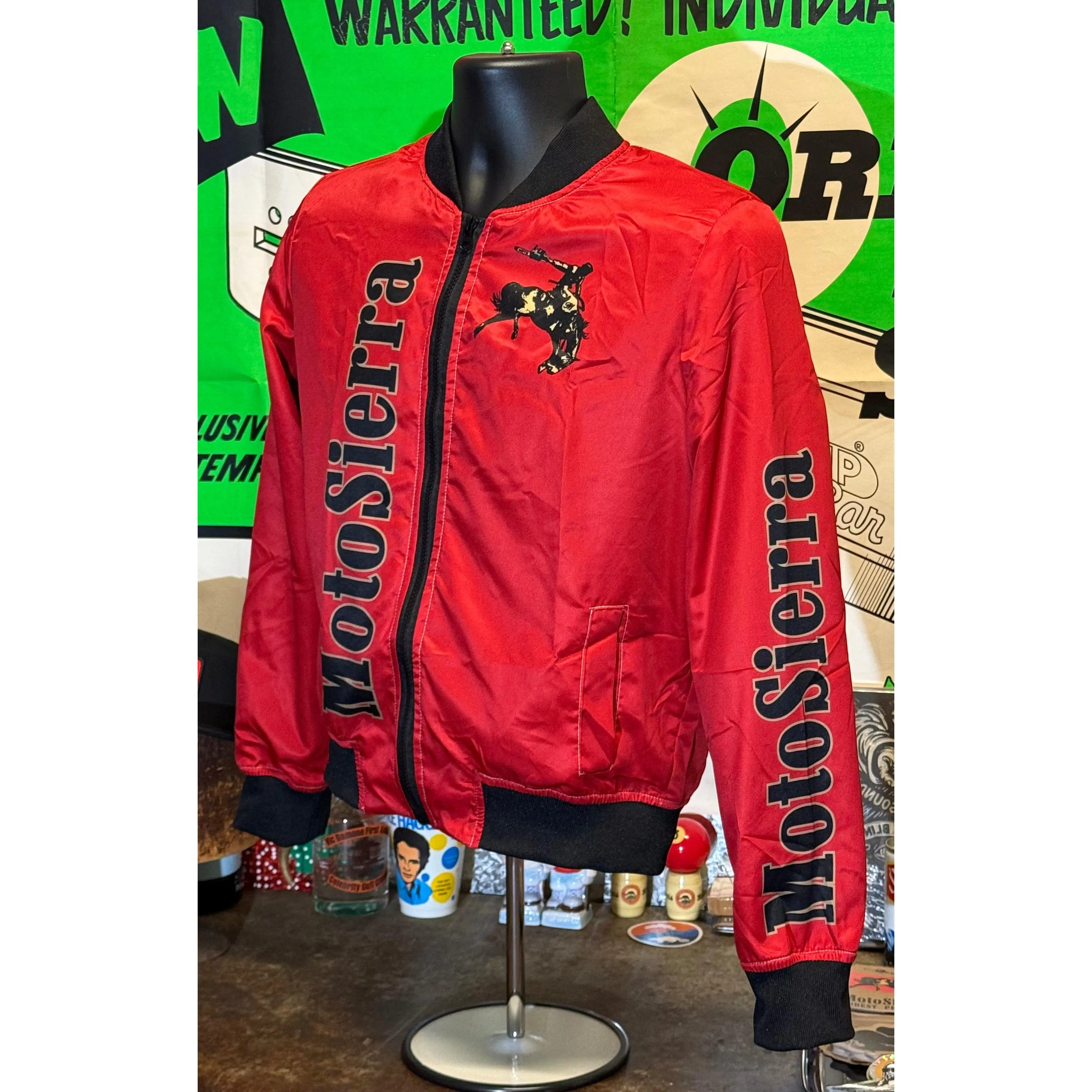 MotoSierra Red Women's Bomber Jacket