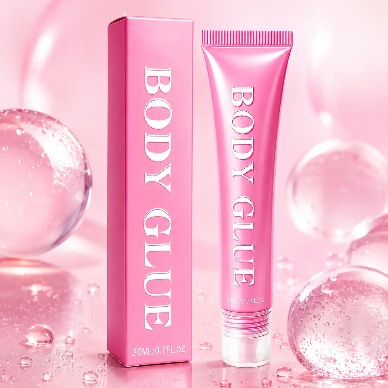 Sweat-Resistant Body Adhesive Glue - Skin-Friendly, Long-Lasting Body Makeup Adhesive for Daily Outfit Styling, Easy to Remove with Soap Water
