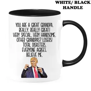 Trump Grandpa Ceramic Mug, Funny Trump Drinkware Gift for Grandpa Coffee Stylish