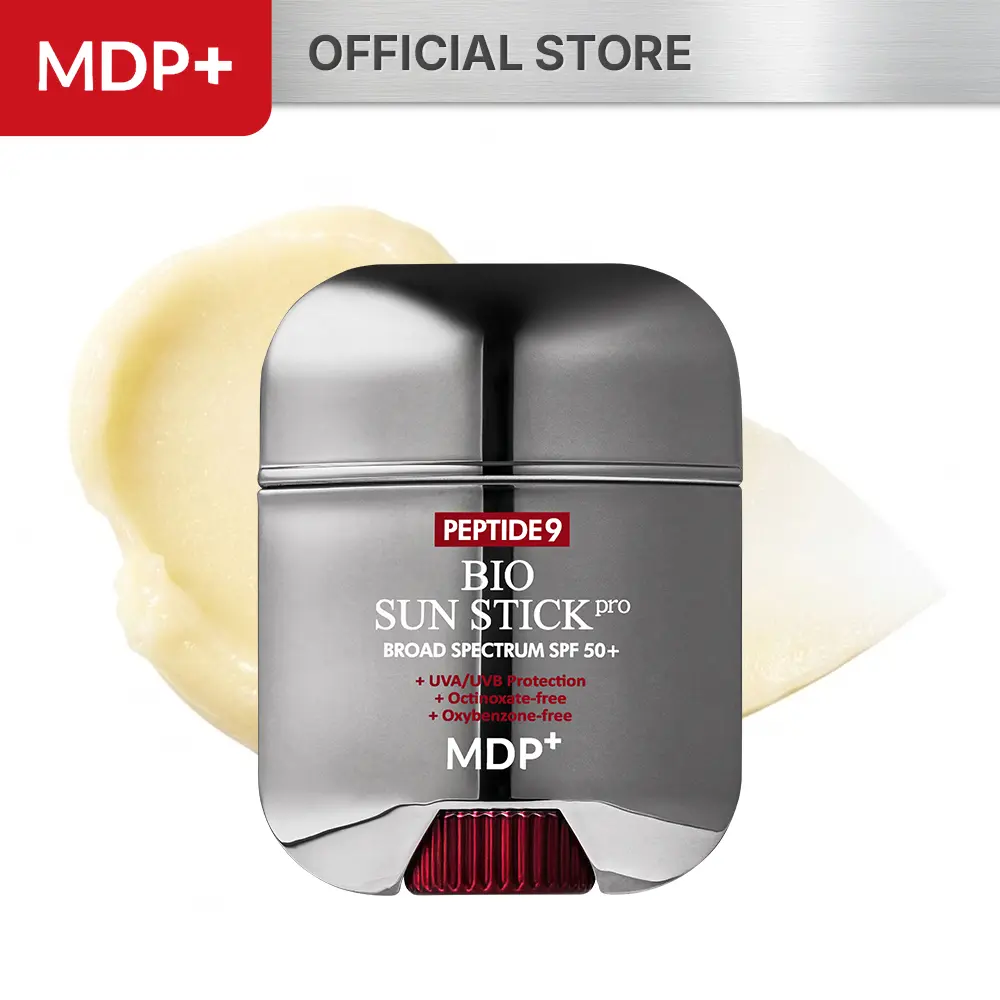 [MDP+ Official] MDP+ Peptide 9 Bio Sunstick Pro | Korean Sunscreen Stick SPF 50+, Lightweight, Non-Greasy Broad Spectrum UV Protection for Face & Body