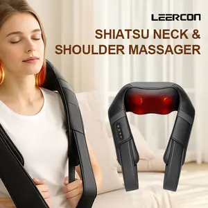 Neck and Shoulder Massager with Heat, 3D Kneading Deep Tissue Massage for Pain Relief, Electric Shoulder Neck Back Massager for Home Office Use, Adjustable Intensity, Gift for Men and Women cervical
