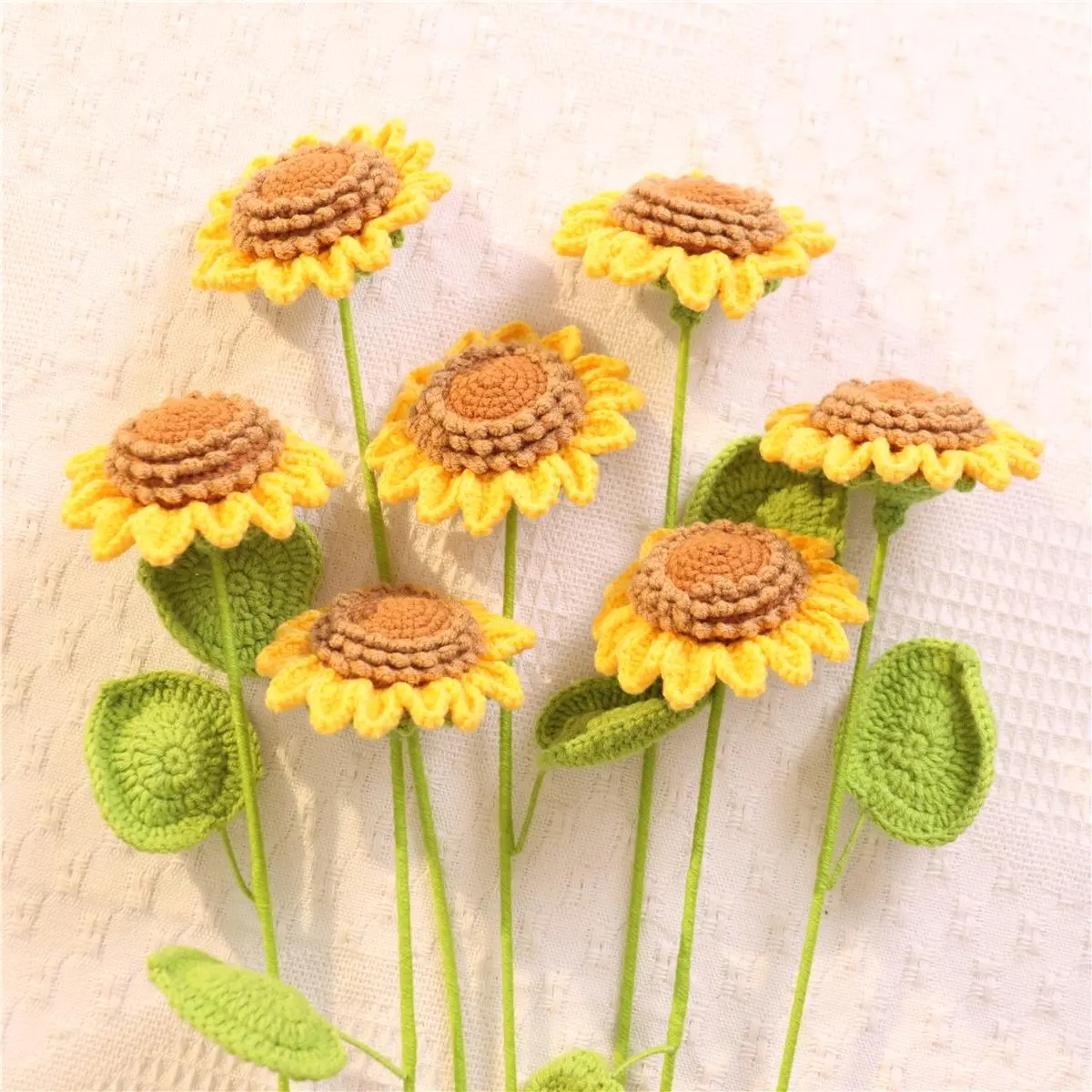 Sunflower Crochet Kit, DIY Handmade Knitting Kit, Crochet Flower Kit, DIY Decorative Flower for Home Decor, Gift for Friend & Family
