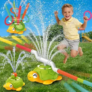 Sprinkler for Kids Water Toys:  3-In-1 Turtle Sprinkler Toys 360° Rotating Spray with Snail Plash Ring Toss Game for Backyard Outdoor Summer Toys Water Game Toys for Boys Girls Kids Ages 3-8
