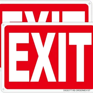 Exit Sign, Durable & Weatherproof Exit Sign, UV Protected Exit Sign for Indoor & Outdoor Use, Wall Decor for Home & Office