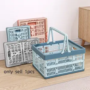 Foldable Storage Box, Outdoor Dining Basket, Portable Shopping Basket, Snack and Toy Container, Bookshelf Basket, Multi-Purpose Organizer
