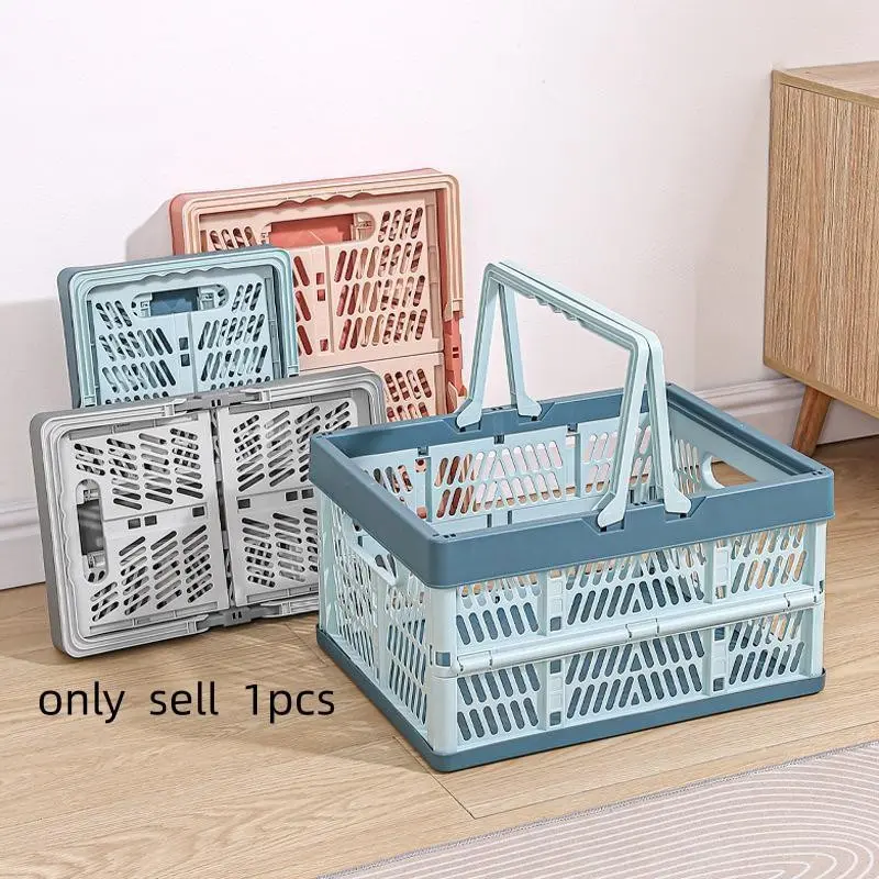 Foldable Storage Box, Outdoor Dining Basket, Portable Shopping Basket, Snack and Toy Container, Bookshelf Basket, Multi-Purpose Organizer