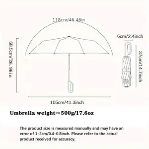 Family Combo Set of Three Umbrellas, 10-Liter Double-Bone, Windproof & Waterproof, Portable, Automatic Opening, Creative Circular Handles