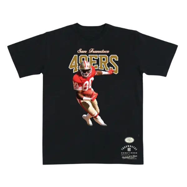 San Francisco Red Number 80 Vintage Football Graphic Tee, Retro Wide Receiver Sports Shirt for Men and Women, Game Day and Football Season Gift