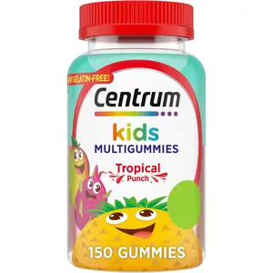 Centrum Kids Gummy Dietary Fruit Multivitamins - Tropical Punch Natural Flavor, Immunity Vitamins Supplements, Energy Support, Stocking Stuffer, 150 Count, 150 Day Supply
